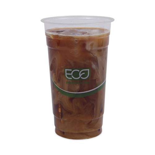 Eco-Products GreenStripe Renewable and Compostable PLA Cold Cups， 24 oz， 50/Pack， 20 Packs/Carton (EPCC24GS)