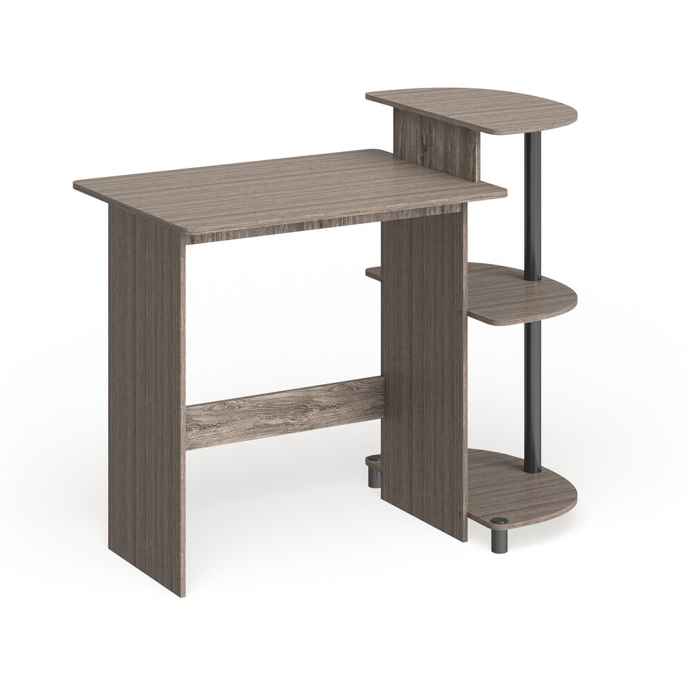 Porch   Den Baruch Compact Modern Wood Computer Desk with Shelves