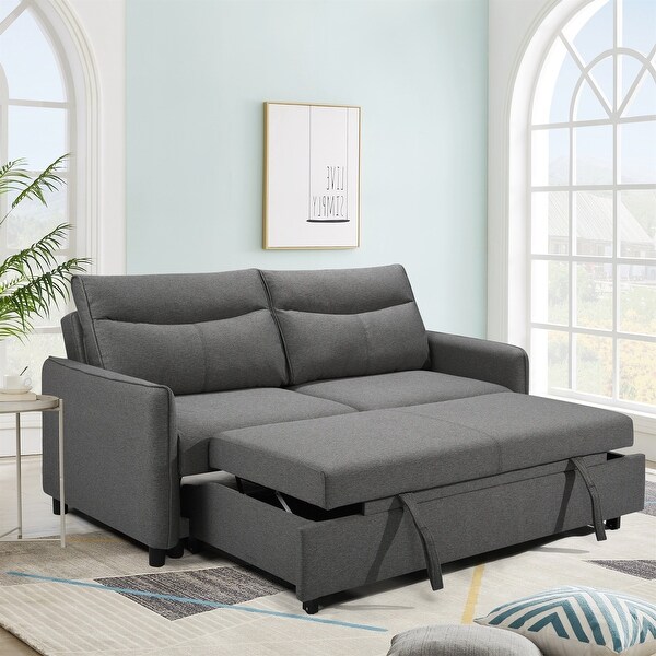 3 in 1 Convertible Sleeper Sofa Bed Loveseat Pullout Bed Reclining