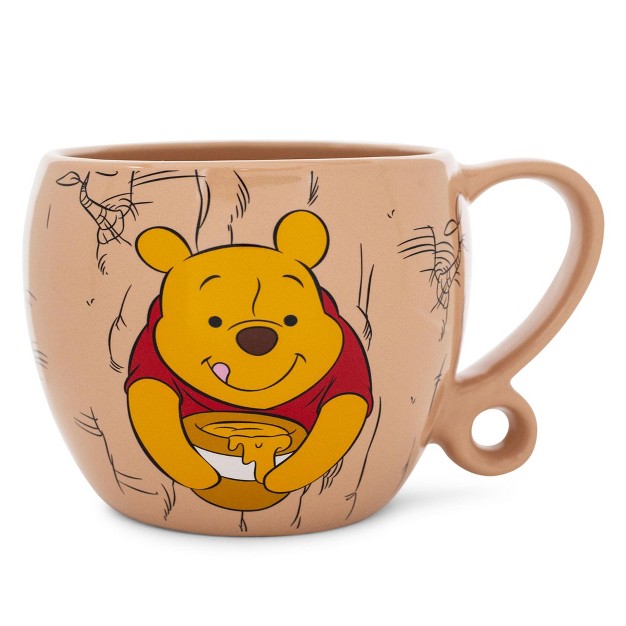 Silver Buffalo Disney Winnie The Pooh Stuck In Tree Ceramic Coffee Cup With Loop Handle