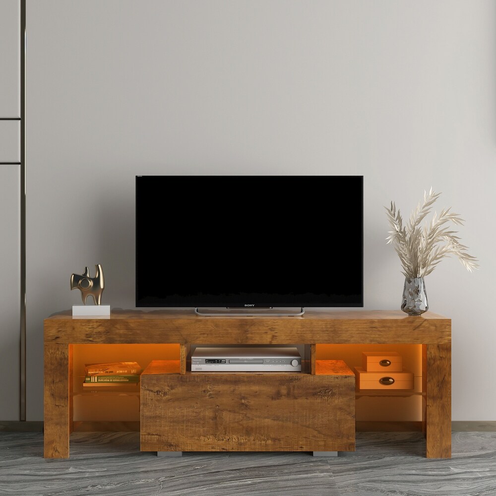 Wood TV Stand for Up to 55\