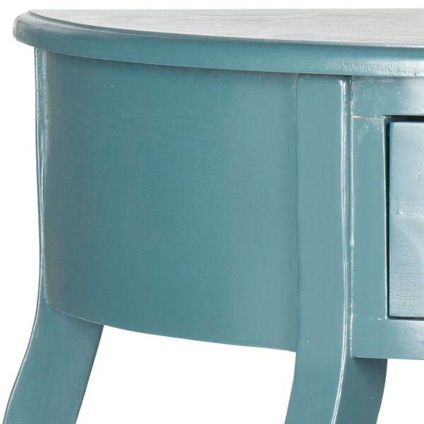 SAFAVIEH Jan Demilune Blue Small Console - 32.7