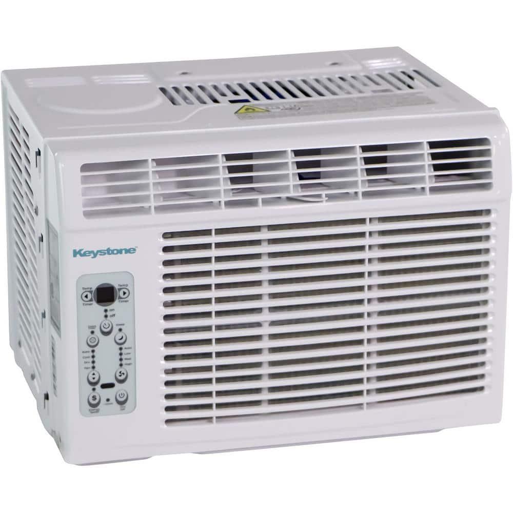 Keystone 6000 BTU WindowMounted Air Conditioner with Follow Me LCD Remote Control in White KSTAW06BE