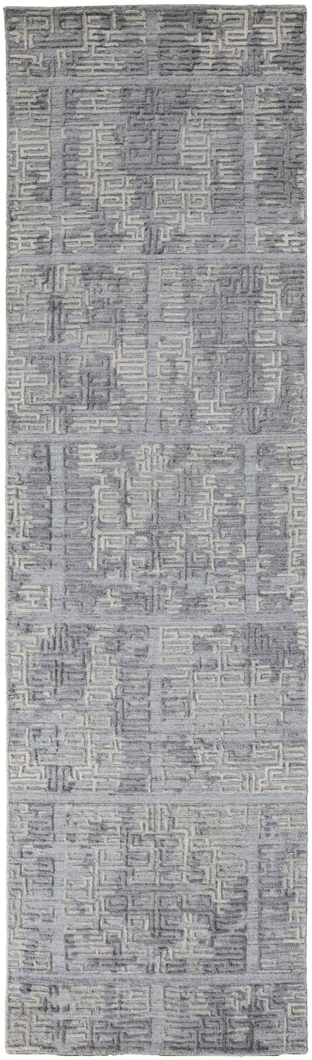 Huntley Hand Woven Gray and Ivory Rug by BD Fine