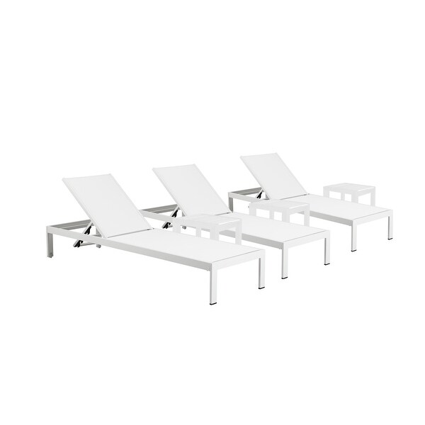 3 Sally Lounger And 3 Side Tables