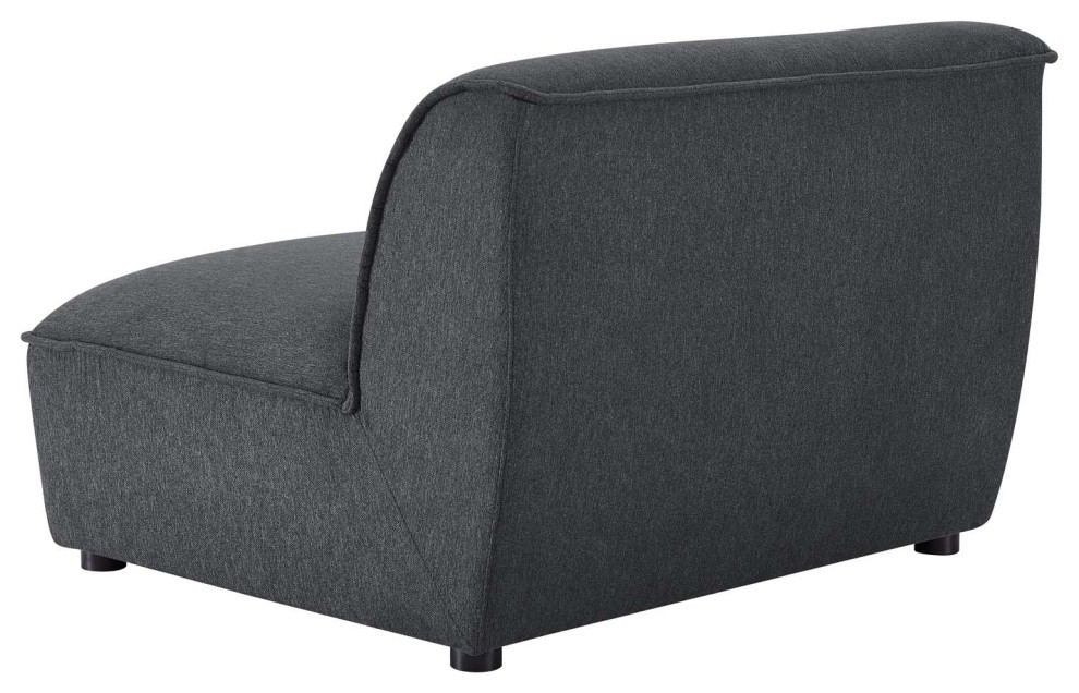 Loveseat Sofa  Fabric  Dark Gray  Modern  Living Lounge Hotel Hospitality   Transitional   Loveseats   by House Bound  Houzz