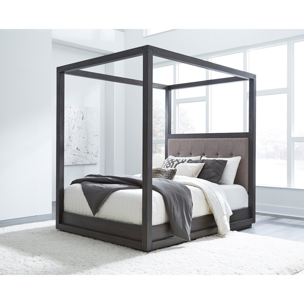 Carbon Loft Barron King size Canopy Bed