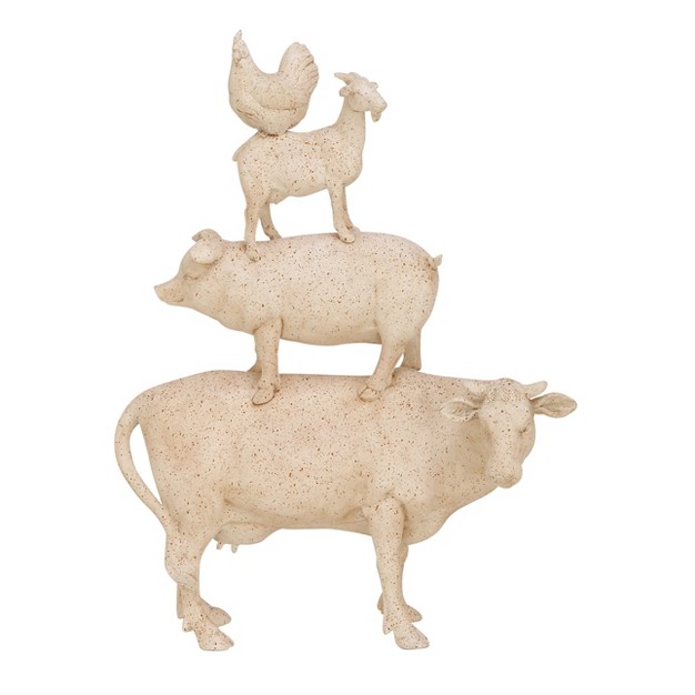 Decorative Farm Animal Set White Olivia amp May