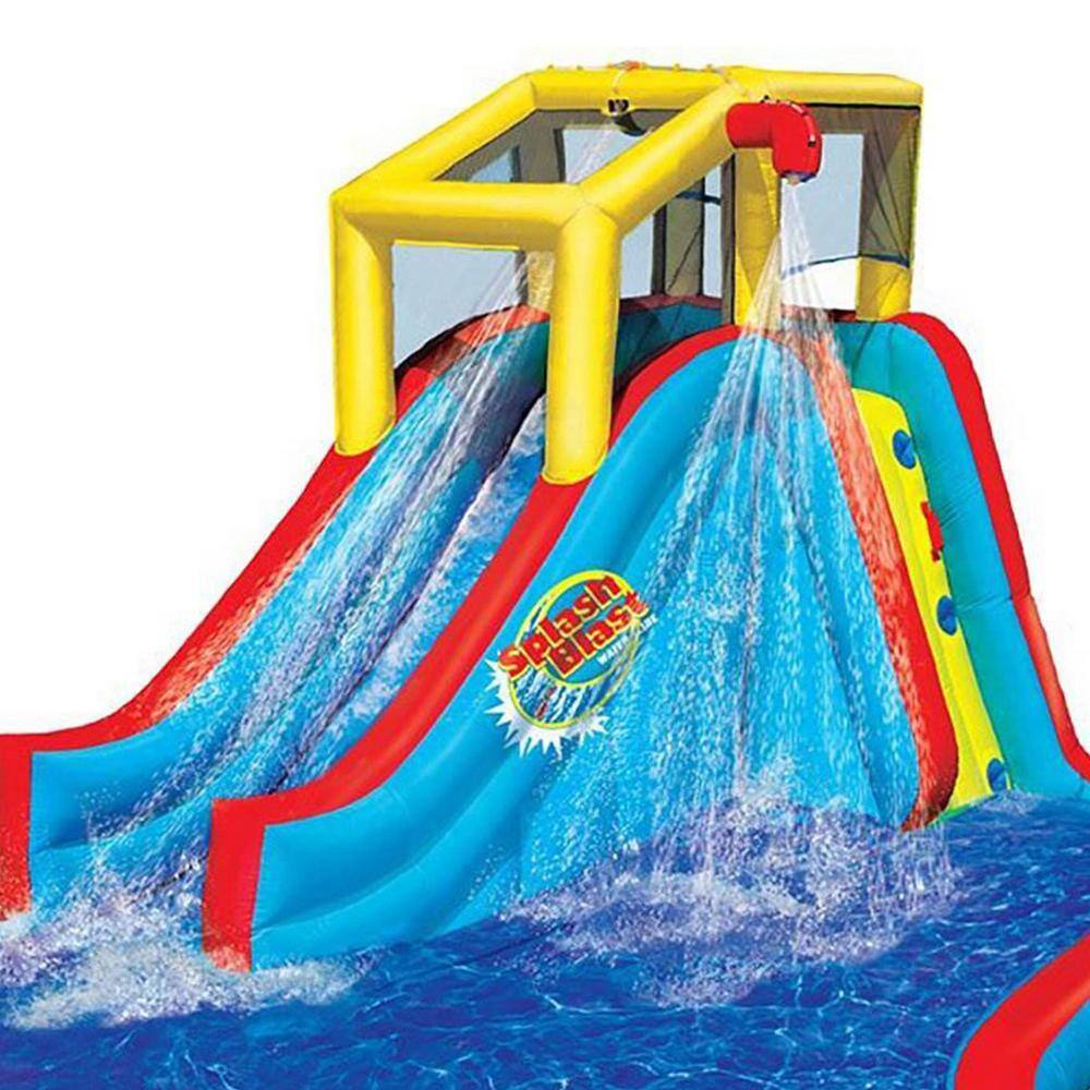 BANZAI Slide and Soak Splash Park Inflatable Outdoor Kids Water Park Play Center BAN-35076