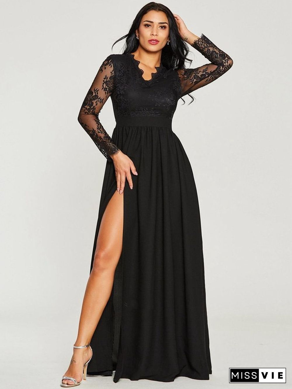 Sexy Lace Evening Dress Black Dress