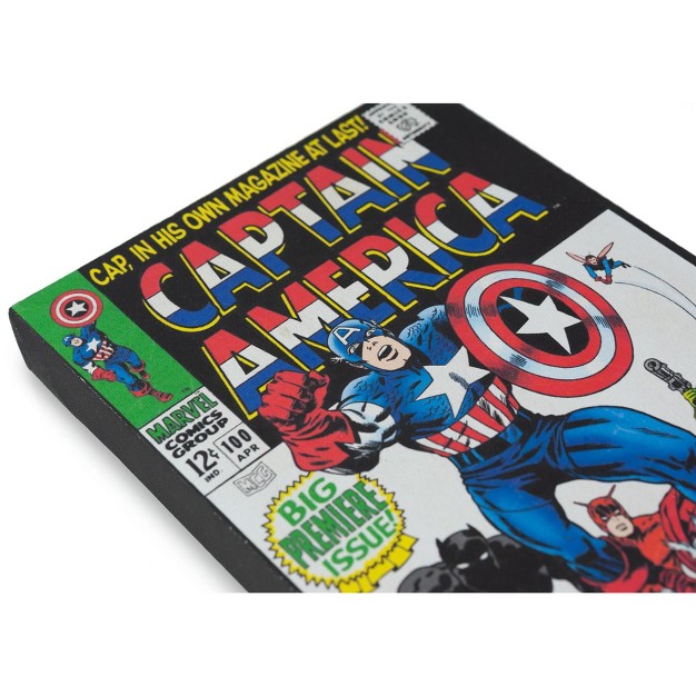 Geek Fuel Llc Marvel Comics Captain America 100 Comic Book Canvas Art Poster 9 X 5 Inches