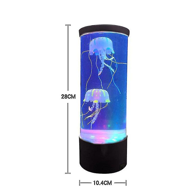 Usb Led Jellyfish Lava Lamp Home Office Desk Bedside Mood Night Light