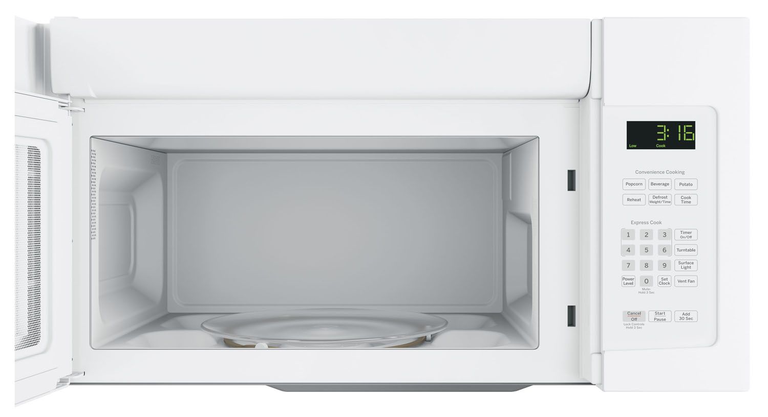 GE 1.6 Cu. Ft. White Over-The-Range Microwave Oven