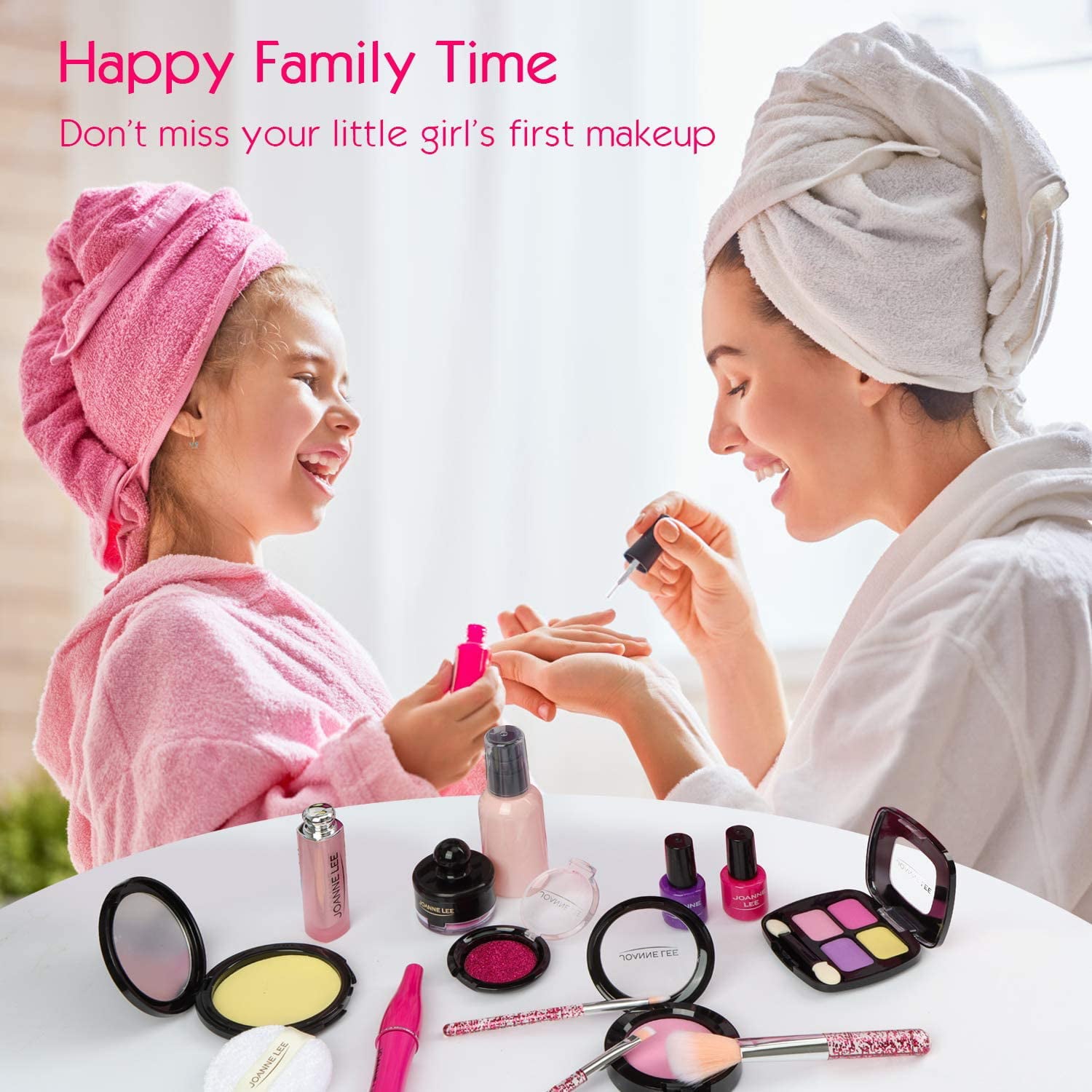 Pretend Makeup for Kids Cosmetic Toys Kit for Girls Toddlers Makeup Play Set for Kids with Cosmetics Bag Princess Play Game Christmas Birthday Gifts Toys for Little Girls (Not Real Makeup)