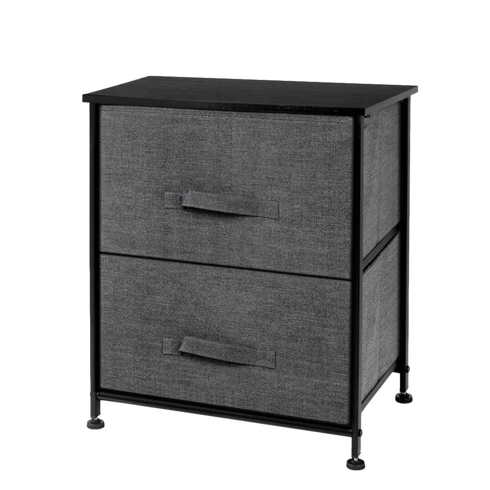 Winado Vertical Dresser Storage Tower with 2 Drawers Large Capacity Fabric Nightstand Drawer