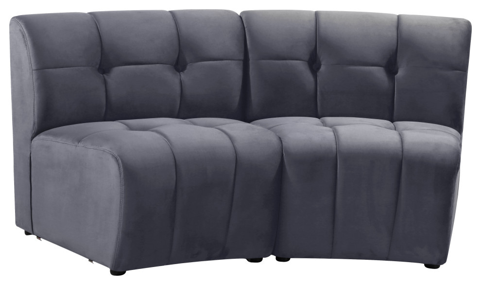 Limitless Modular Velvet 1 Piece Sectional   Transitional   Loveseats   by Meridian Furniture  Houzz