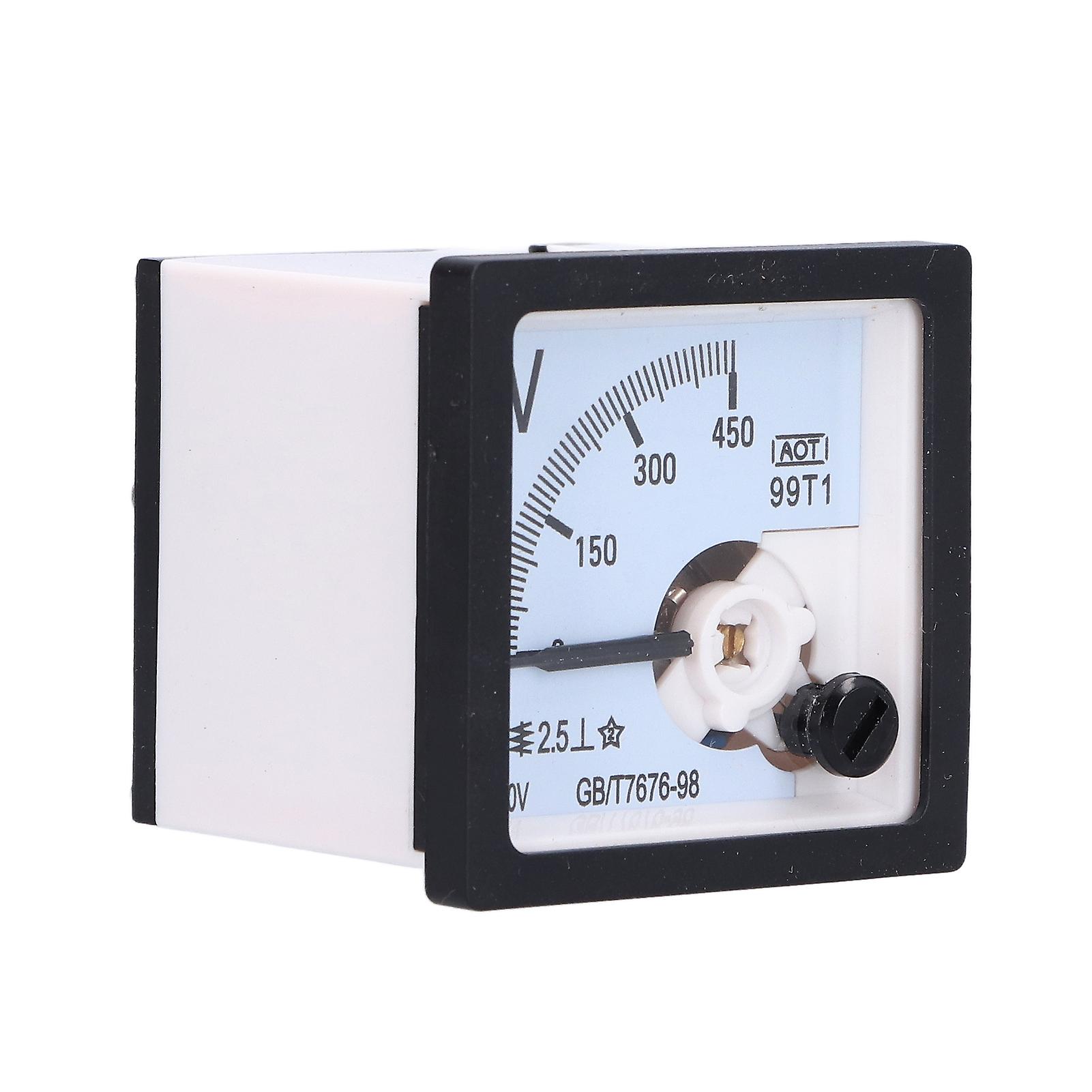 Dial Panel Voltage Meter Portable Fine Tuning Pointer Voltmeter Measuring Monitor 0450v 99t1v