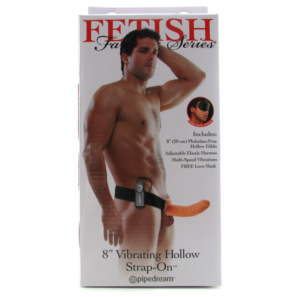 Fetish Fantasy 8 Inch Hollow Vibrating Strap-On