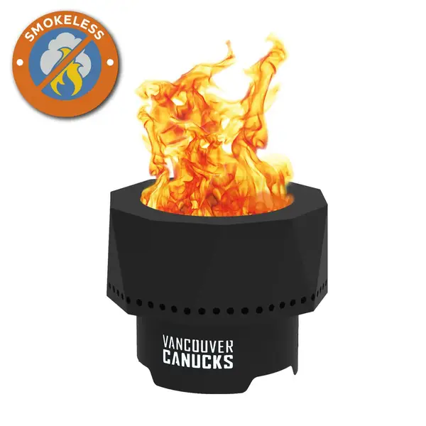 Blue Sky Vancouver Canucks Ridge Smokeless Fire Pit