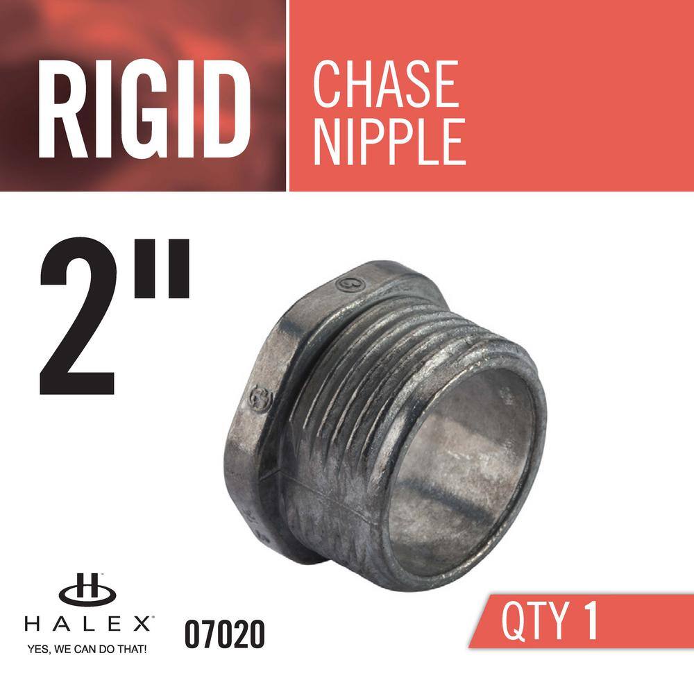 Halex 2 in. Rigid Conduit Chase Nipple 07020