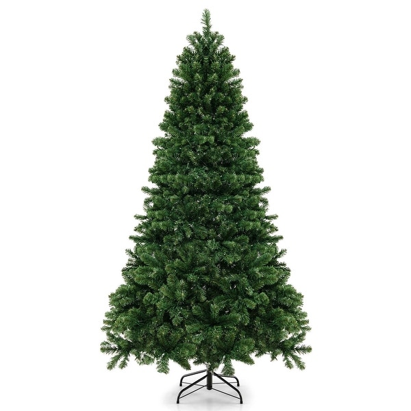 Costway 6FT/7FT/8FT Artificial Xmas Tree with 821/1188/1498 PVC Branch