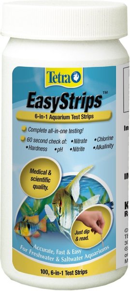 Tetra EasyStrips 6-in-1 Freshwater and Saltwater Aquarium Test Strips