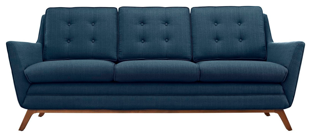 Beguile Upholstered Fabric Sofa   Midcentury   Sofas   by Simple Relax  Houzz