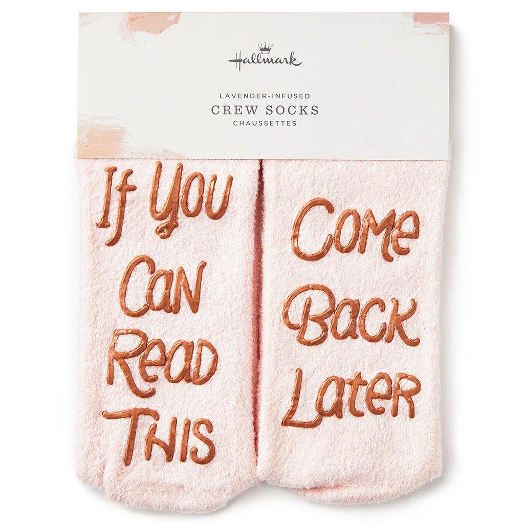 Hallmark  If You Can Read This Lavender-Infused Crew Socks