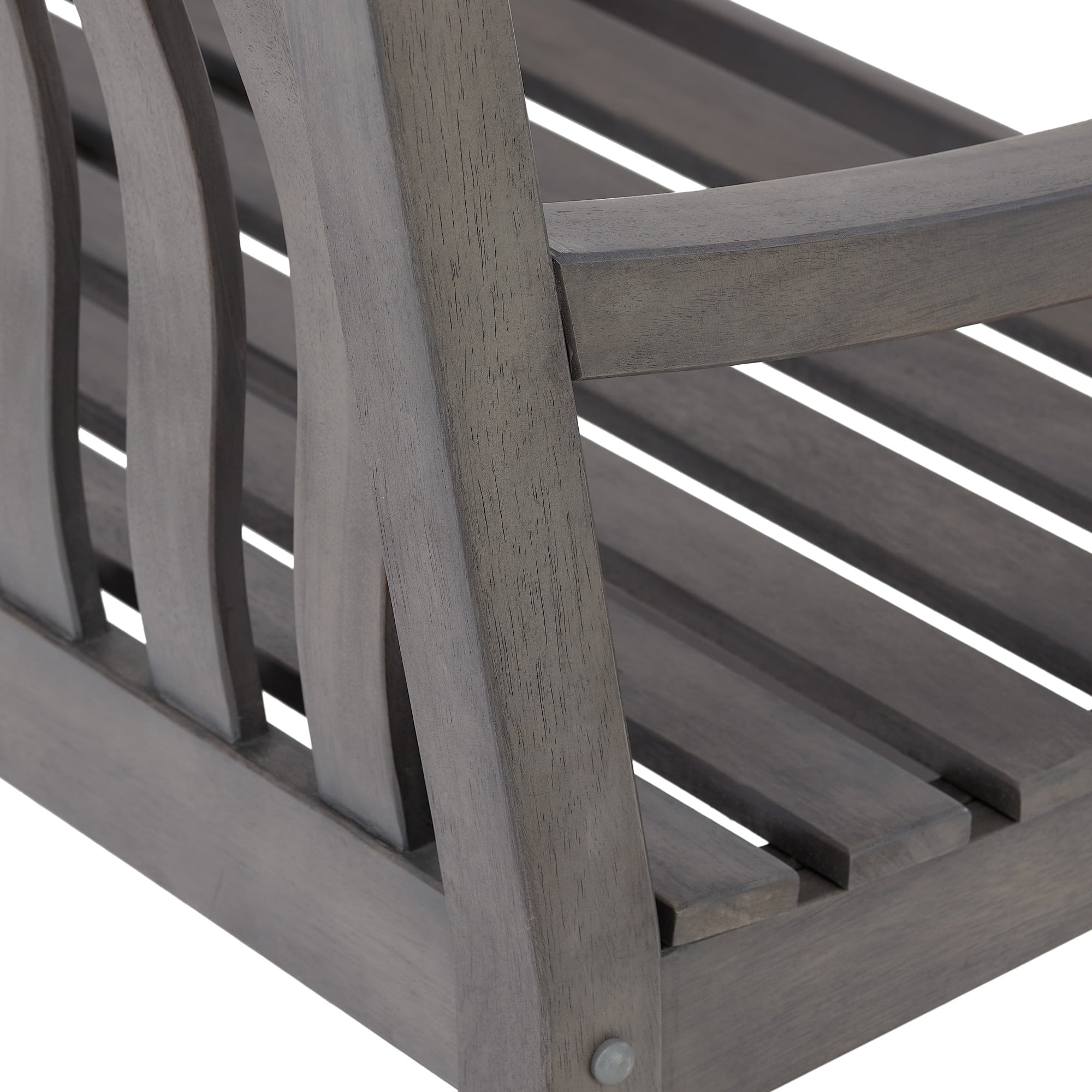 Better Homes & Gardens Delahey Wood Outdoor Glider Bench - Gray