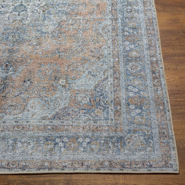 Tahmis Traditional Machine Washable Rug Blue Artistic Weavers