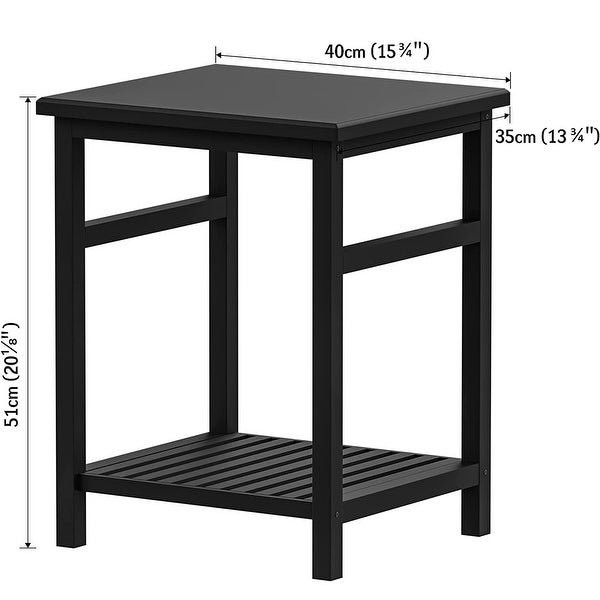 Modern Bamboo 2-Tier End Table/Side Table/Nightstand