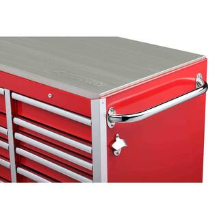 Husky 72 in. W x 24 in D Heavy Duty 15.-Drawer Mobile Workbench with Mechanics Tool Set (1025-Piece) in Gloss Red H1025TB72REDCB