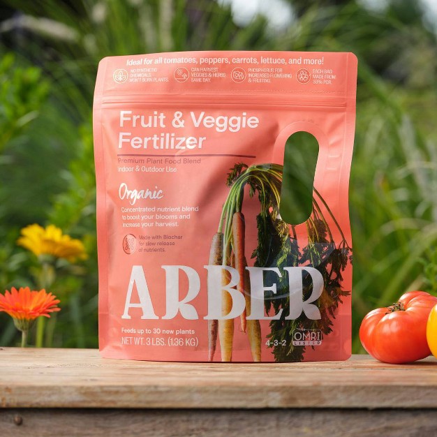 Arber Organic Tomato Vegetable And Herb Fertilizer With Moisture Control 3lb