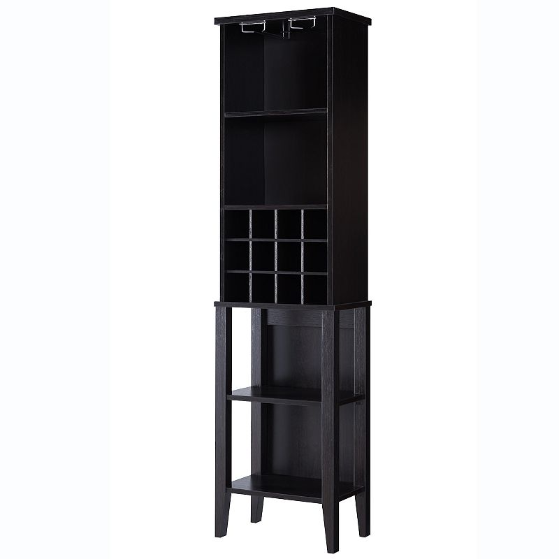 FC Design Red Cocoa Wine Cabinet with 4 Open Shelves Storage