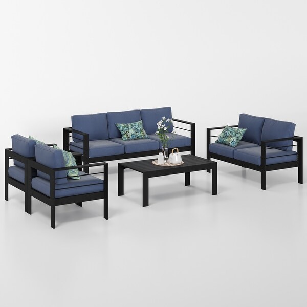 Royalcraft 5 Piece Aluminum Outdoor Sectional Seating Group