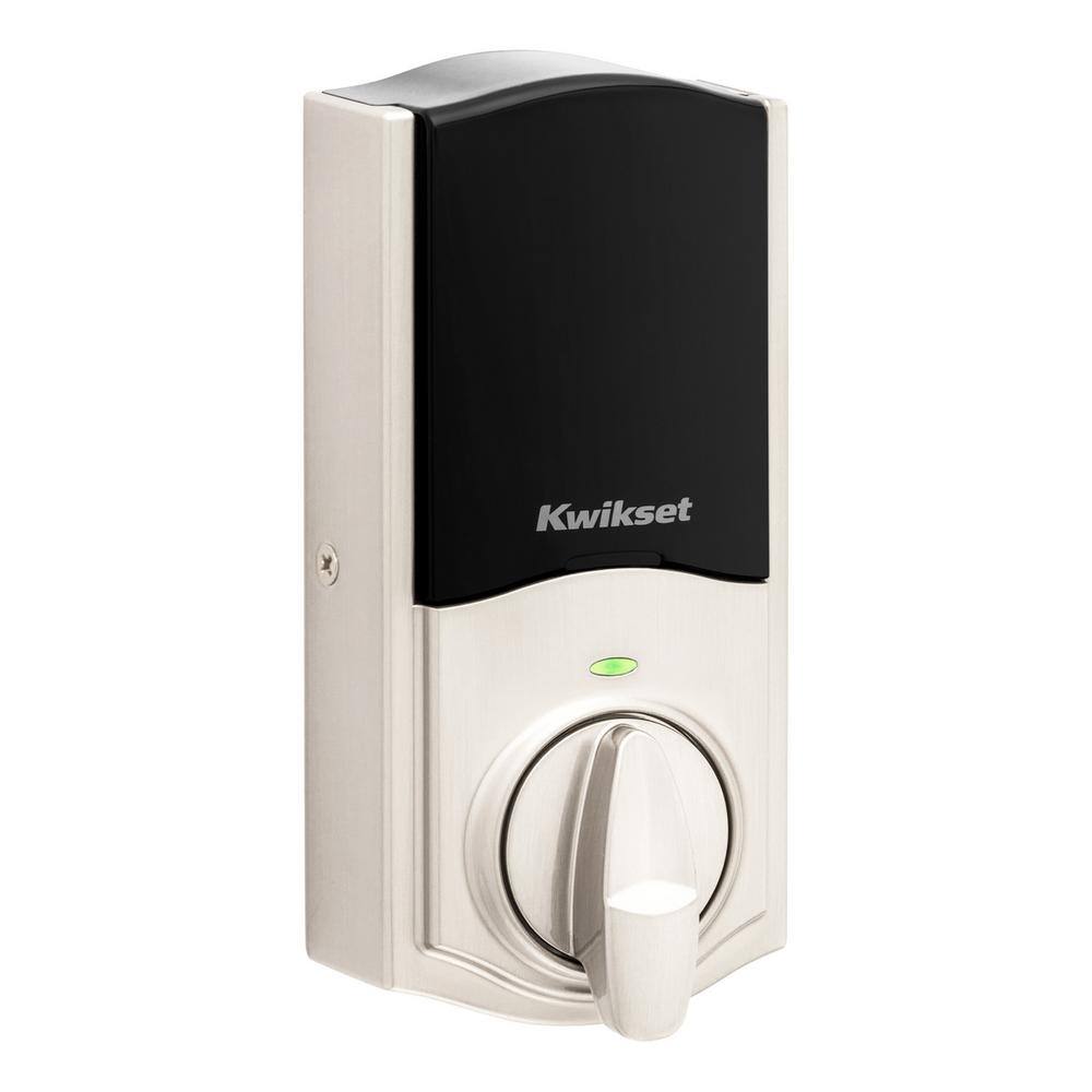 Kwikset Home Connect 620 Keypad 869 Traditional Satin Nickel Connected Smart Lock Deadbolt with Z-Wave-700 Feat SmartKey 869HC620TRZ715