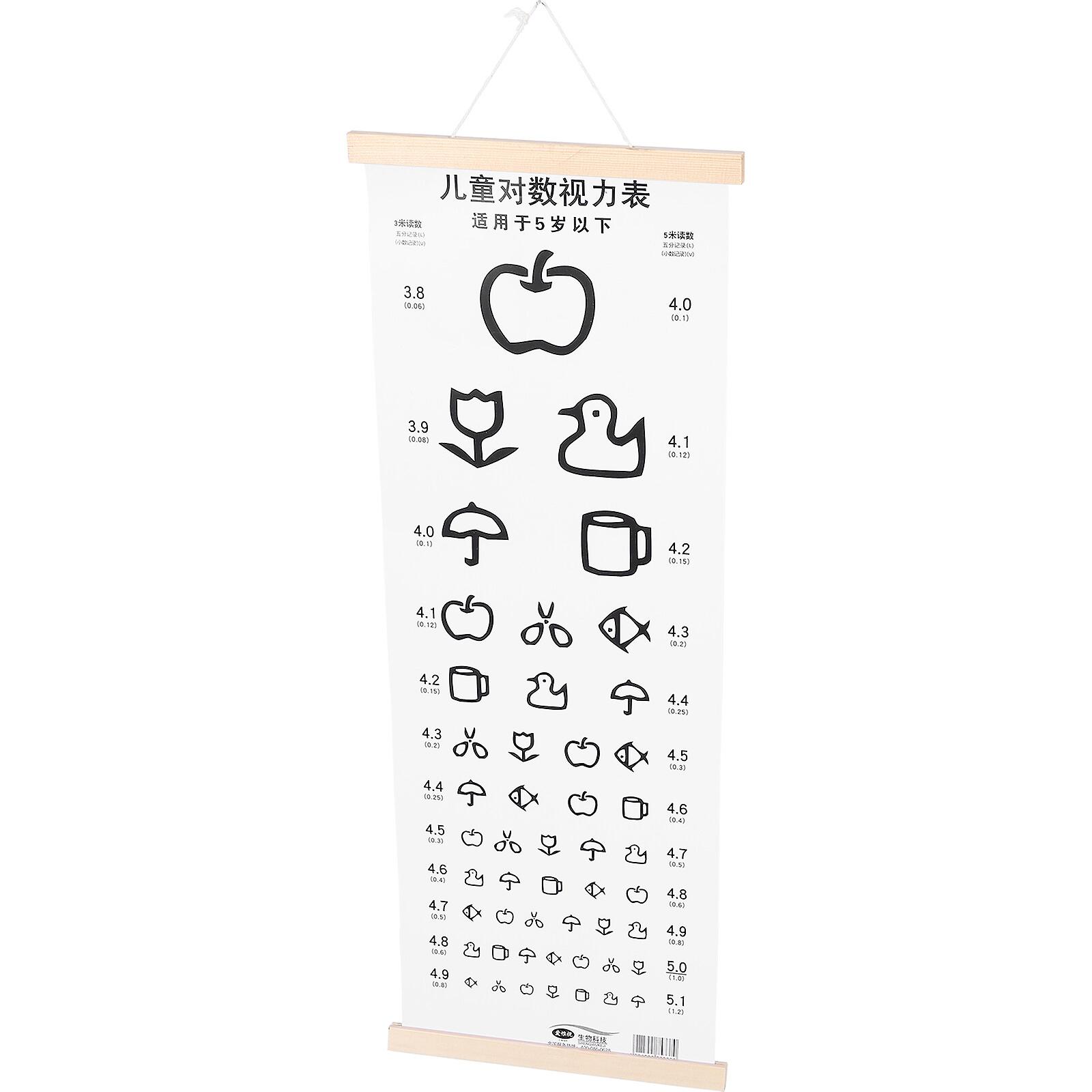 1 Set Of Visual Chart Convenient Visual Chart Eye Testing Chart Wall Visual Chart Visual Testing Chart