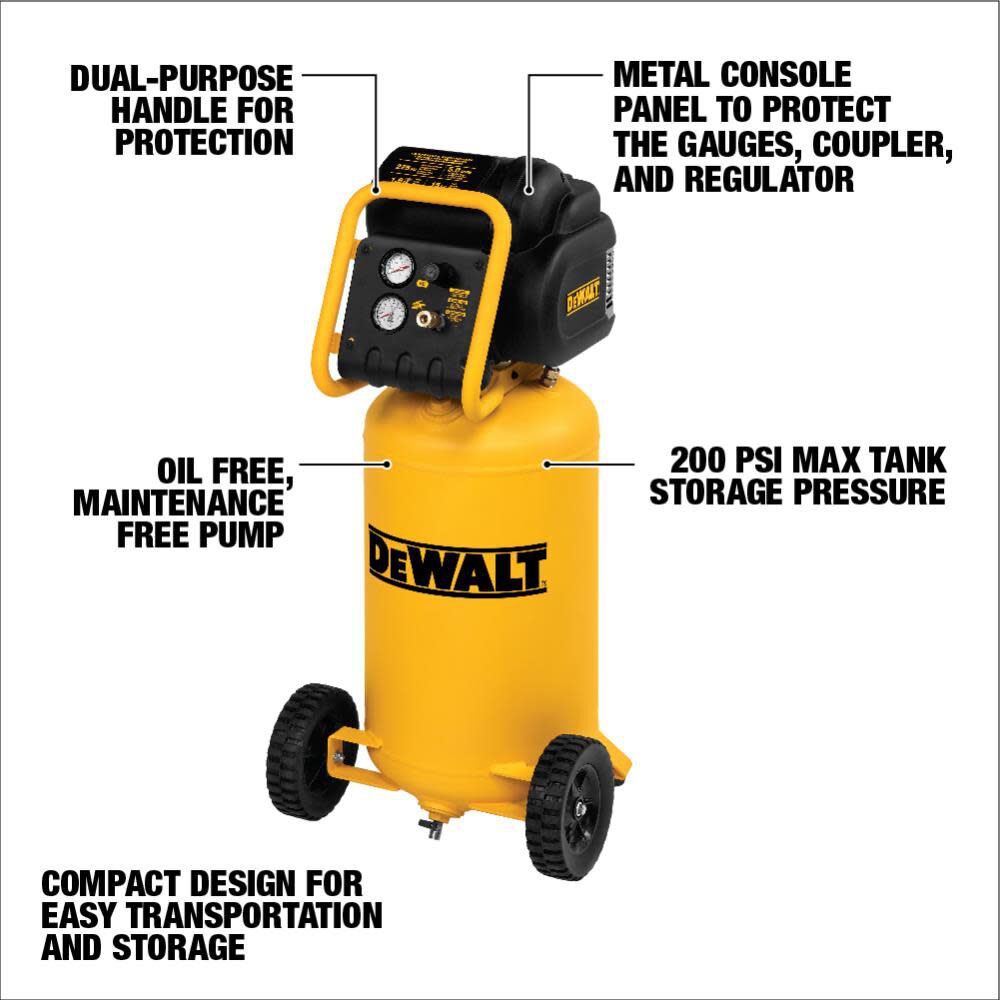 DEWALT Heavy-Duty 200 PSI MAX Electric Workshop Compressor (D55168) D55168 from DEWALT