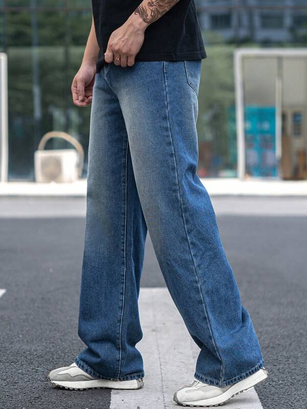 Hypemode Men Slant Pocket Straight Leg Jeans