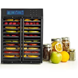 Excalibur 10-Tray Black Electric Food Dehydrator with Smart Controller 2-Drying Zones with Adjustable Time and Temperatures RES10