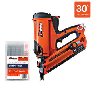 Paslode CFN325XP Lithium-Ion Battery 30-Degree Cordless Framing Nailer Combo Kit Includes Brite FNP 906300FN