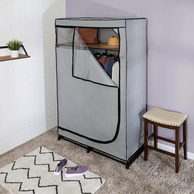 Honey-Can-Do Wide Portable Wardrobe Closet Floor Decor