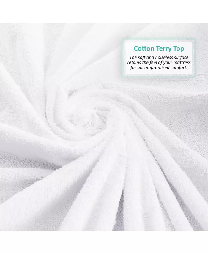 Nestl Deep Pocket Cotton Terry Twin XL Hypoallergenic Waterproof Mattress Protector