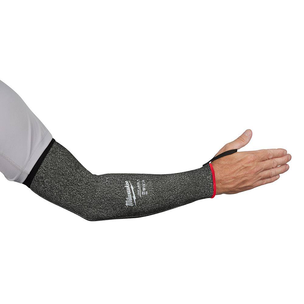 MW 16 in. Black 4-Way Stretch Cut 5 Resistant Protective Arm Sleeves (12-Pairs) 48-73-9050B