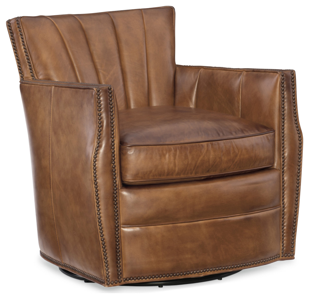 Carson Swivel Club Chair   Contemporary   Armchairs And Accent Chairs   by Unlimited Furniture Group  Houzz