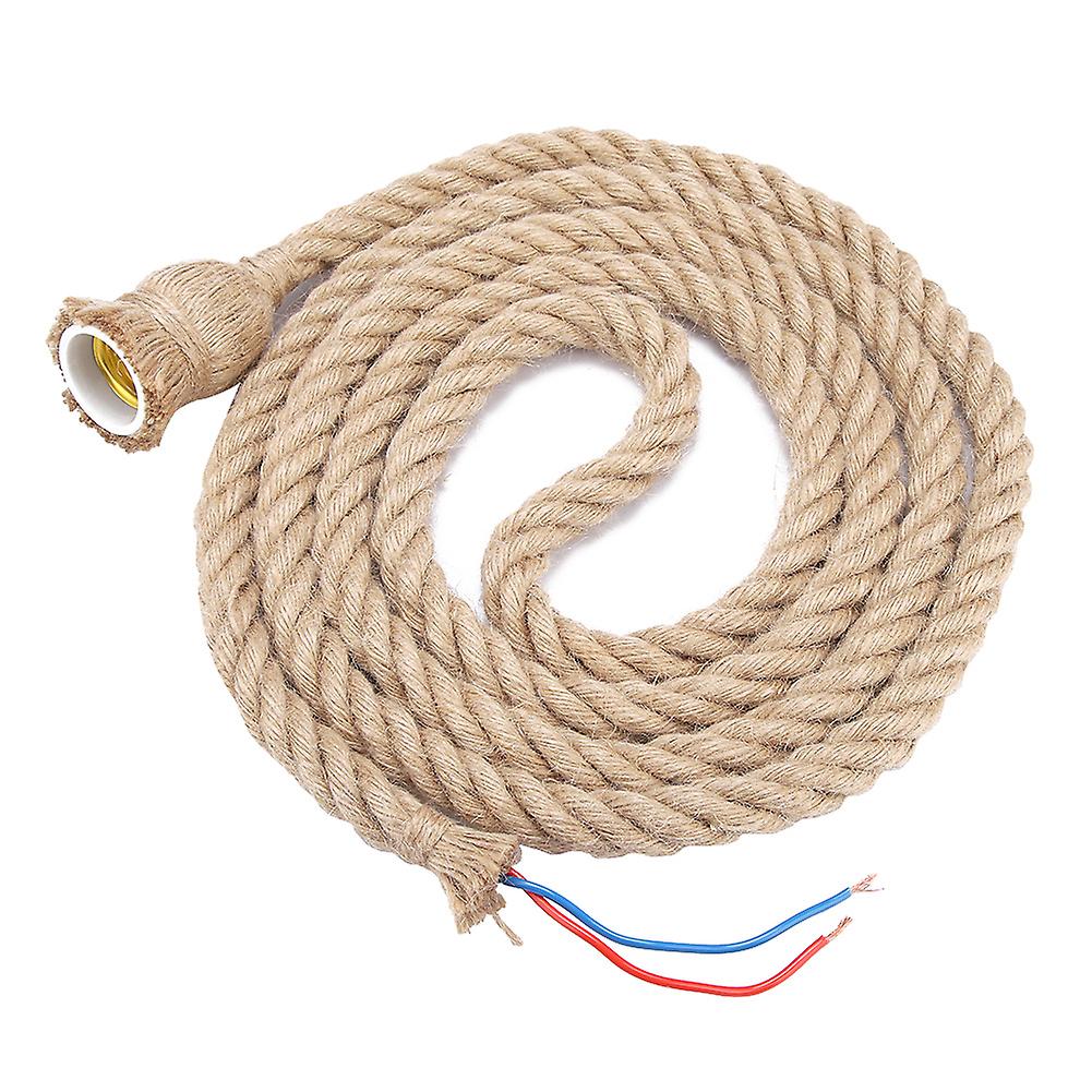 1.5m E27 Base Vintage Hanging Hemp Rope For Light Retro Lamp Ceiling Pendant (1 Head)