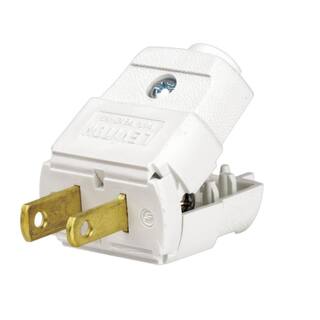 Leviton 15 Amp 125-Volt 2-Pole 2-Wire Polarized Plug White R62-00101-0WH