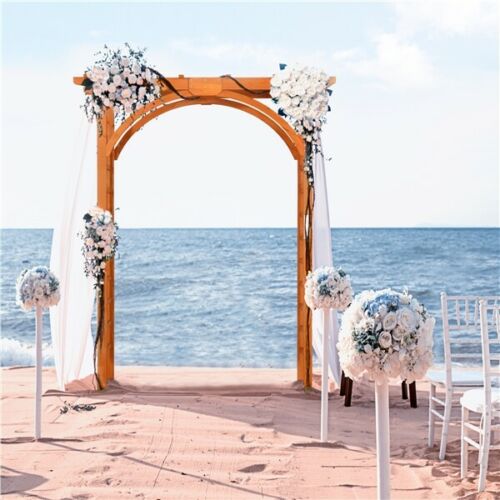 7ft Wooden Garden Arbor Arches Trellis for Wedding Party Climbing Plant Outdoor