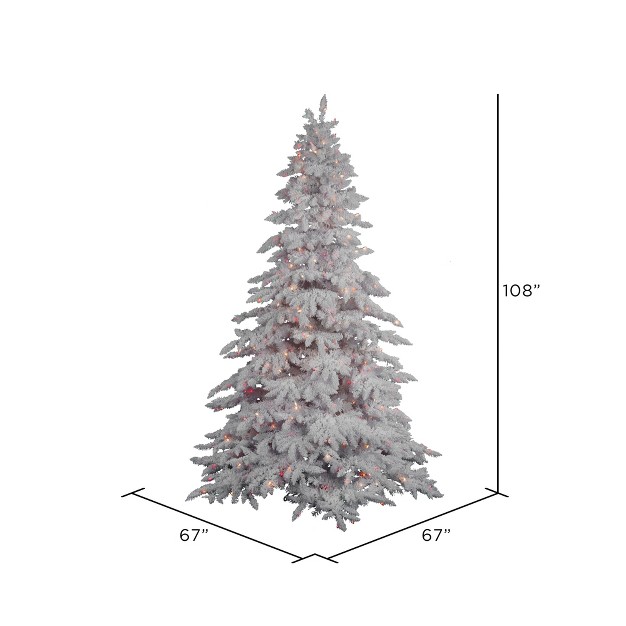 Vickerman Flocked White Spruce Artificial Christmas Tree