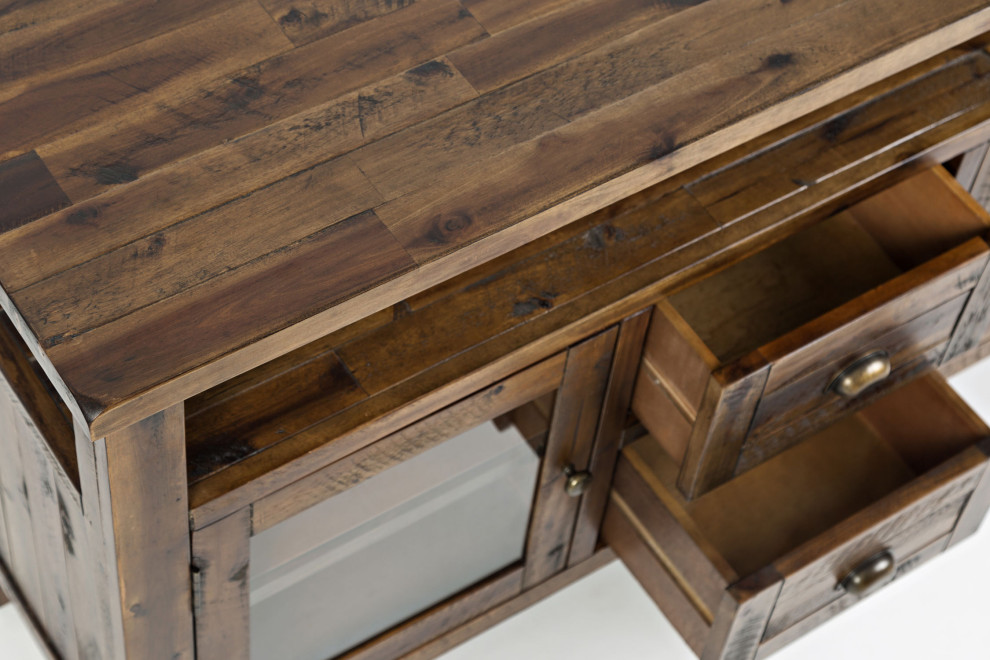 Artisan  x27s Craft Storage Console   Rustic   Entertainment Centers And Tv Stands   by HedgeApple  Houzz